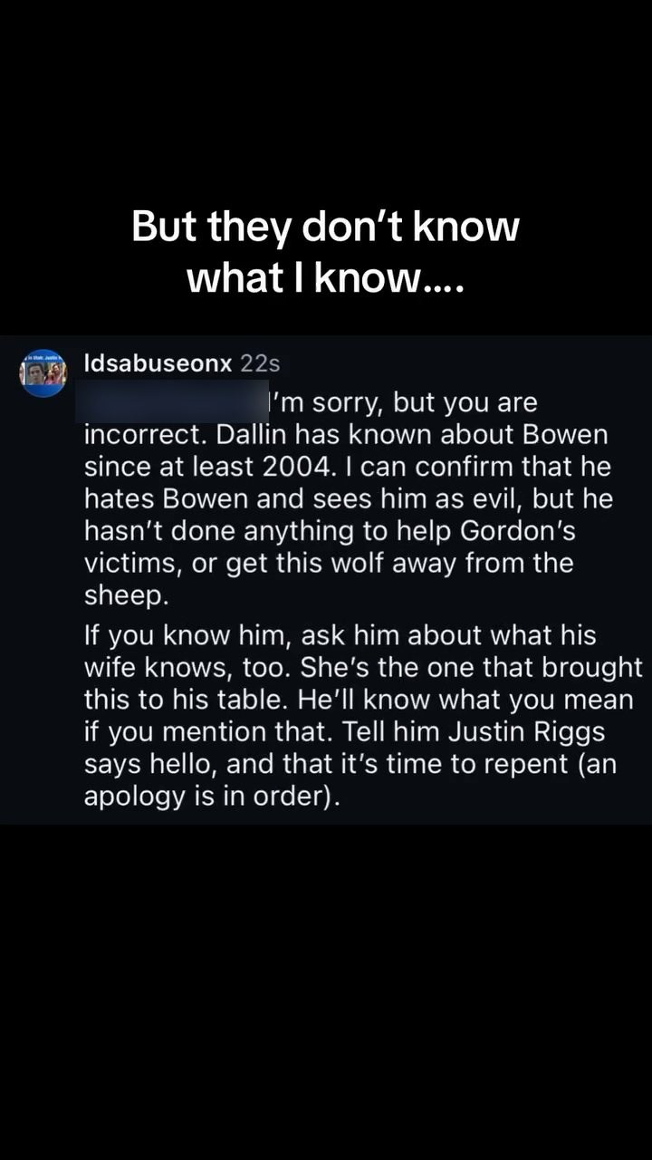 Frame from the Instagram video showing the same comment